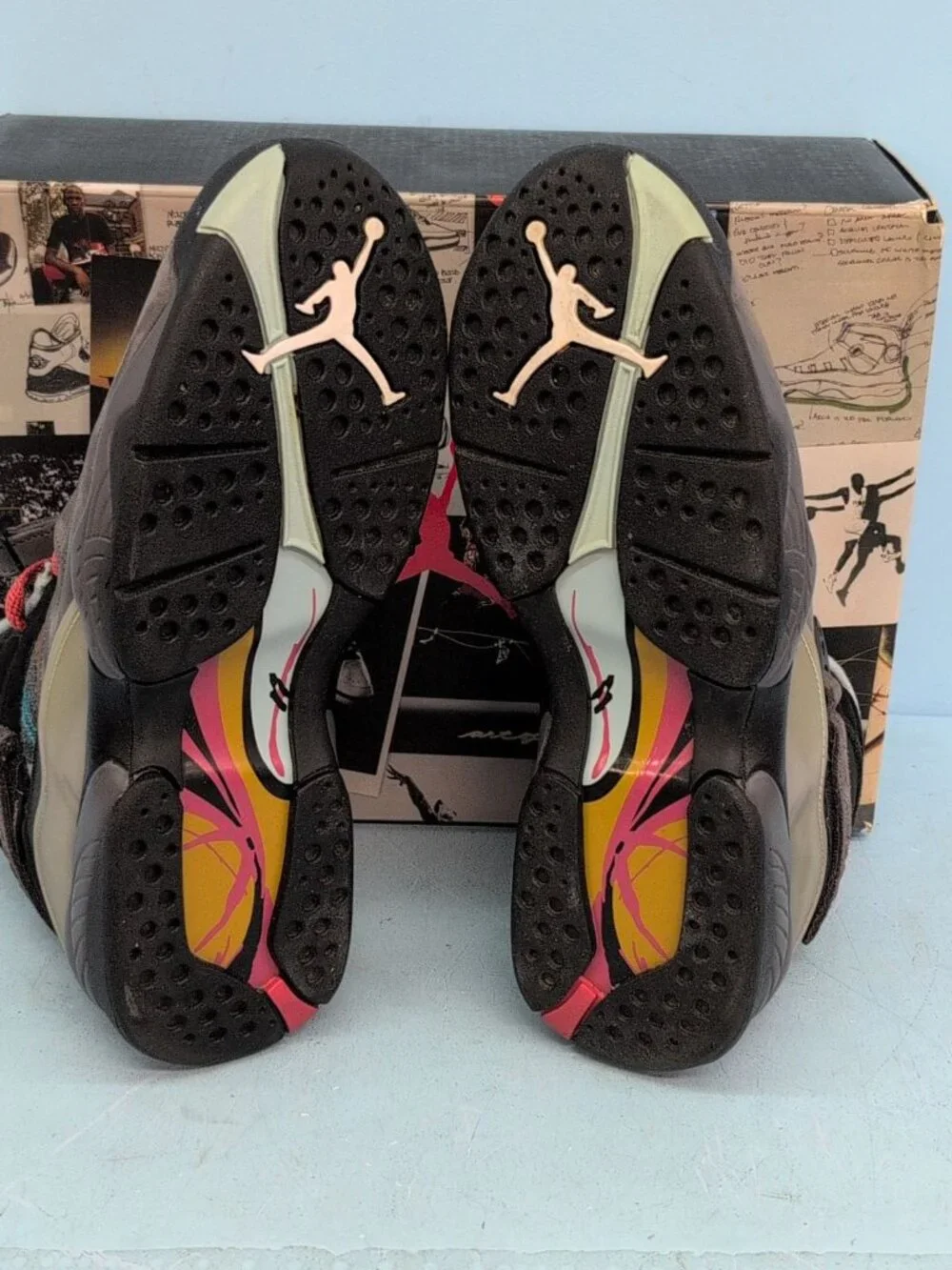 Air Jordan 8 Retro N7 Sneakers Men's Shoes US 8 Thunder Gray Black CQ9601-001
